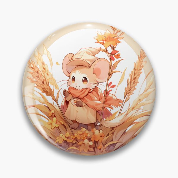 Item preview, Harvest Mouse in Cozy Fall Wheat Field designed and sold by InkedBeasts.