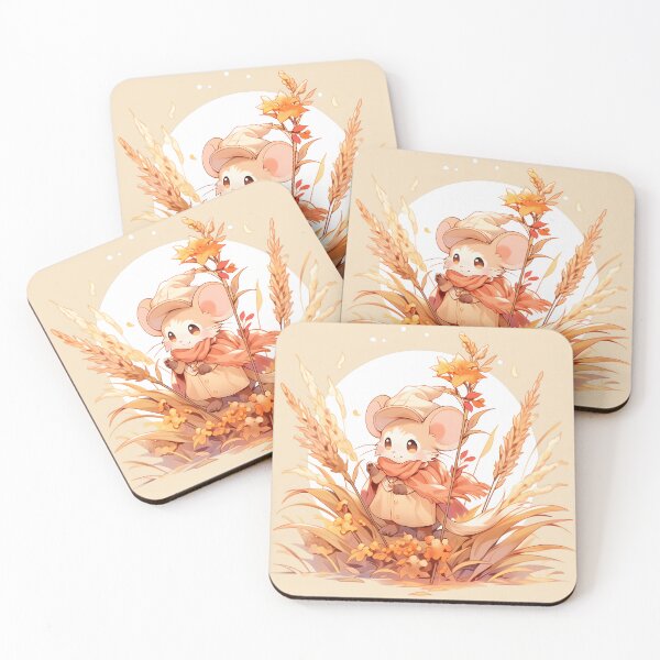 Item preview, Harvest Mouse in Cozy Fall Wheat Field designed and sold by InkedBeasts.