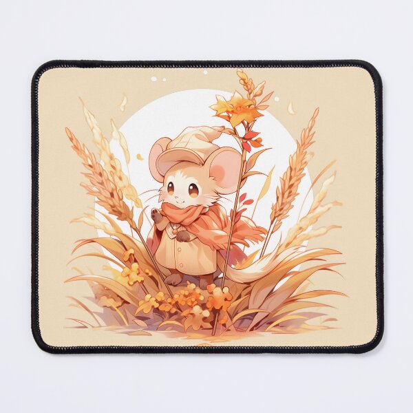 Item preview, Harvest Mouse in Cozy Fall Wheat Field designed and sold by InkedBeasts.