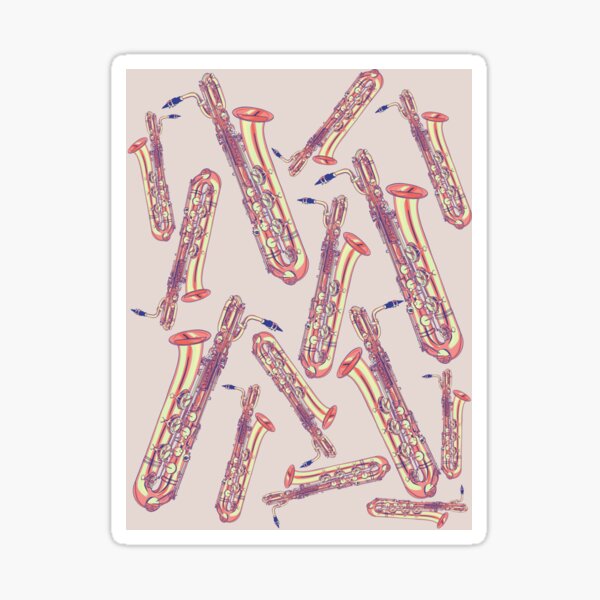 Item preview, Baritone Saxophone Pattern Pastel designed and sold by jasmijndeklerk.
