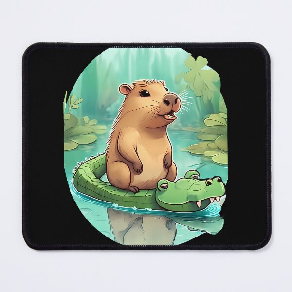 Item preview, Capybara and Alligator Cartoon Companions designed and sold by Mechanical-Artt.