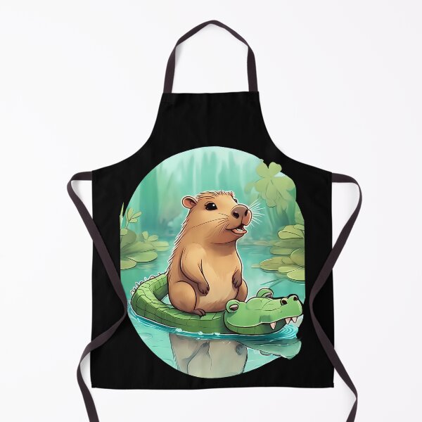 Item preview, Capybara and Alligator Cartoon Companions designed and sold by Mechanical-Artt.