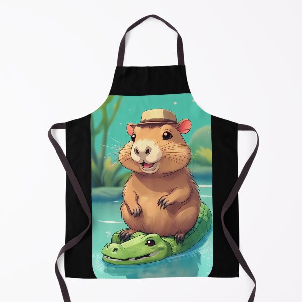 Item preview, Cute Capybara and Alligator Cartoon Adventure designed and sold by Mechanical-Artt.