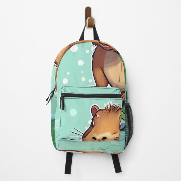 Item preview, Charming Capybara and Alligator Cartoon designed and sold by Mechanical-Artt.
