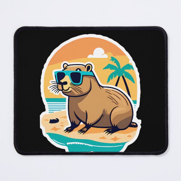 Item preview, Cool Capybara at the Beach designed and sold by Mechanical-Artt.