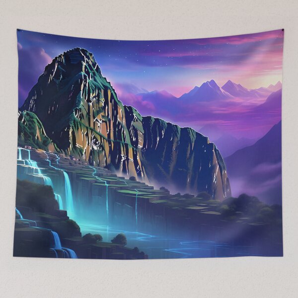 Item preview, “Machu Picchu: Where the Waterfall Dances.” designed and sold by Art-Vortex-fr.