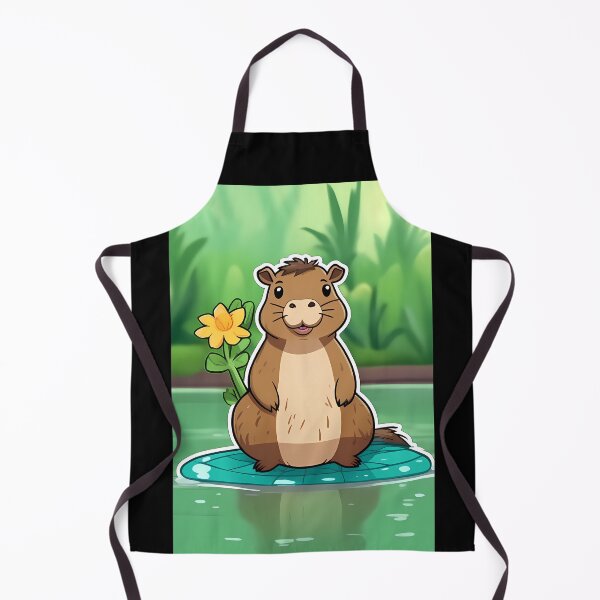 Item preview, Cute Cartoon Capybaras Pond Frolic designed and sold by Mechanical-Artt.