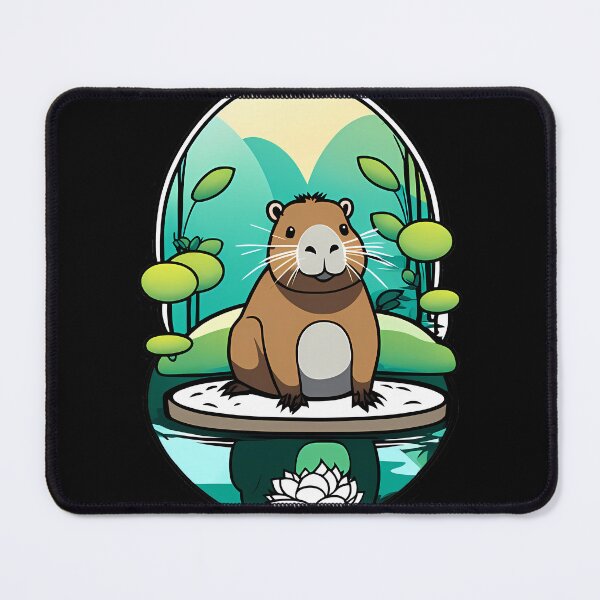 Item preview, Capybara in a Tranquil Zen Garden designed and sold by Mechanical-Artt.