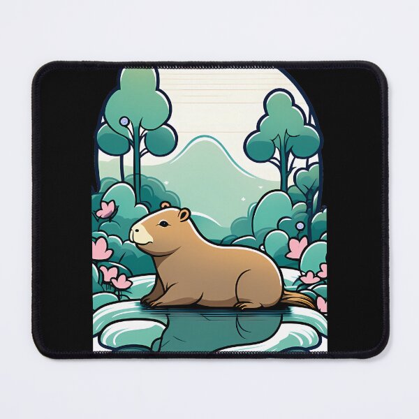 Item preview, Tranquil Zen Garden with Capybaras designed and sold by Mechanical-Artt.