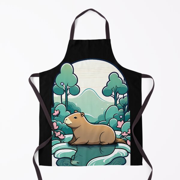 Item preview, Tranquil Zen Garden with Capybaras designed and sold by Mechanical-Artt.
