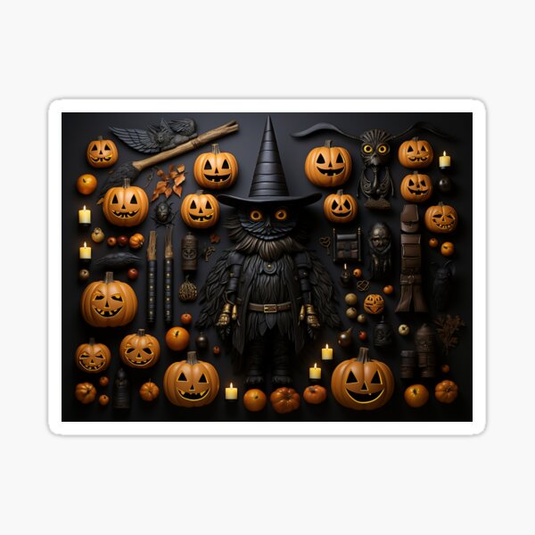 Item preview, Halloween Knolling Delight: Spooktacular Organization for a Ghoulishly Good Time 1 designed and sold by zerocrystal.