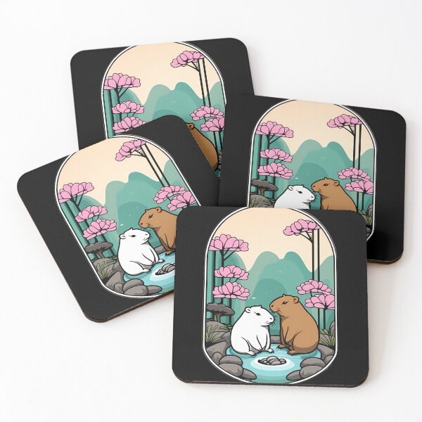 Item preview, Capybara Harmony in the Zen Garden designed and sold by Mechanical-Artt.