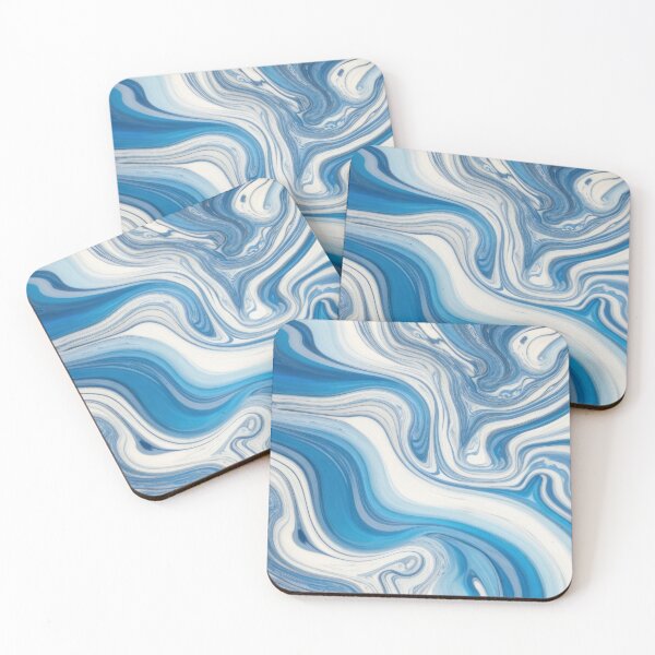 Item preview, Blue and White Abstract: Tranquil Minimalism - A Calming Visual Experience for Your Space designed and sold by RvinJo8.
