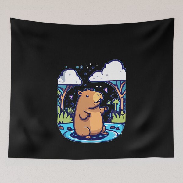 Item preview, Funny Capybara Delights designed and sold by Mechanical-Artt.