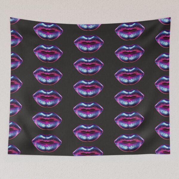 Item preview, Woman Girl Bright Neon Sexy Lips Cosmetic Pink Purple Lips designed and sold by NadeenInspires.