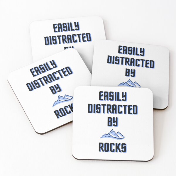 Item preview, Easily Distracted By Rocks, Geology and Geologist Quote designed and sold by DESIGNERSSHOPP.