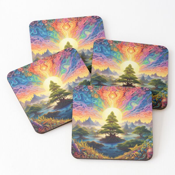 Item preview, Psychedelic Landscape with Tree designed and sold by laughingdesign.