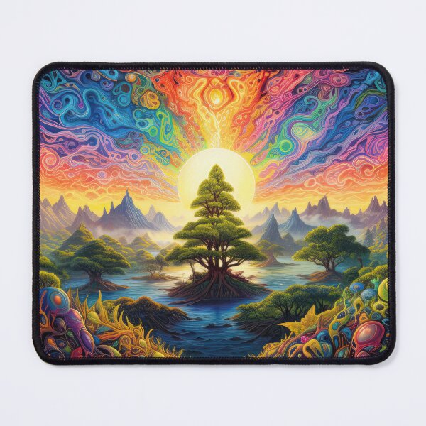 Item preview, Psychedelic Landscape with Tree designed and sold by laughingdesign.