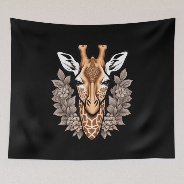 Item preview, Floral giraffe  designed and sold by Roxburylane.