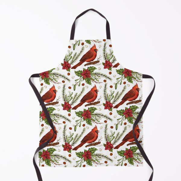 Item preview, Christmas Red Cardinal Red Flowers Green Leaves designed and sold by Jaydee001.