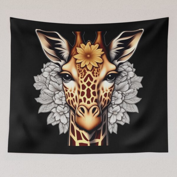 Item preview, Floral giraffe  designed and sold by Roxburylane.
