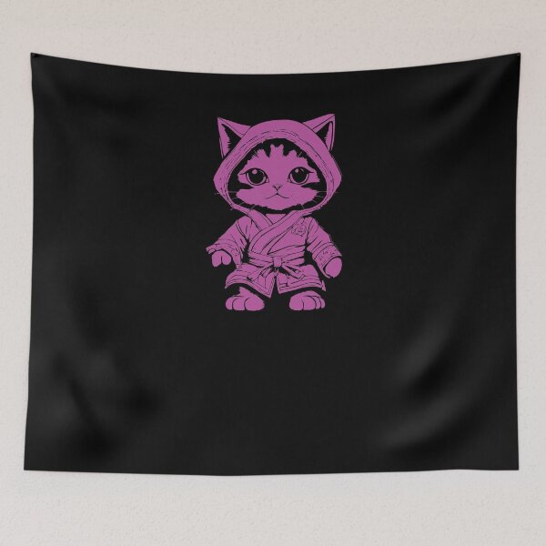 Item preview, Karate Kitten - Fuchsia designed and sold by Soulemotion.