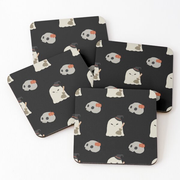 Item preview, Kawaii Cute pastel spooky boo witch skull halloween pattern groovy retro gift designed and sold by TNwandesignart.