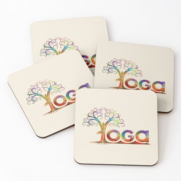 Item preview, Colorful Yoga Tree Word Art designed and sold by k9printart.