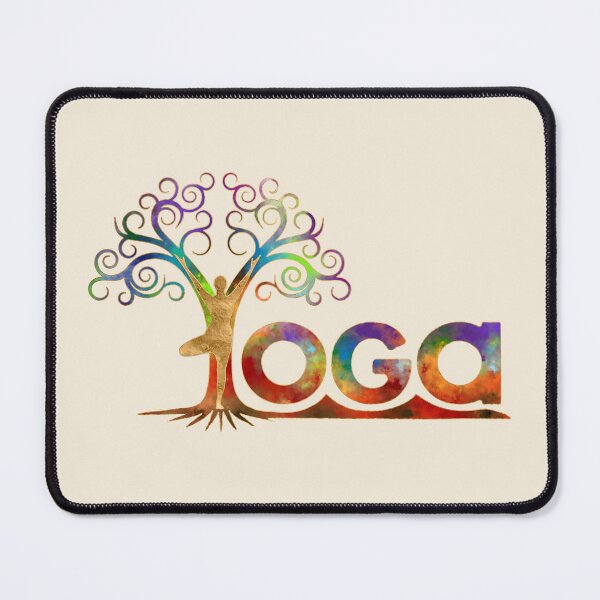Item preview, Colorful Yoga Tree Word Art designed and sold by k9printart.