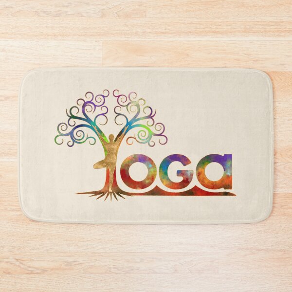 Item preview, Colorful Yoga Tree Word Art designed and sold by k9printart.