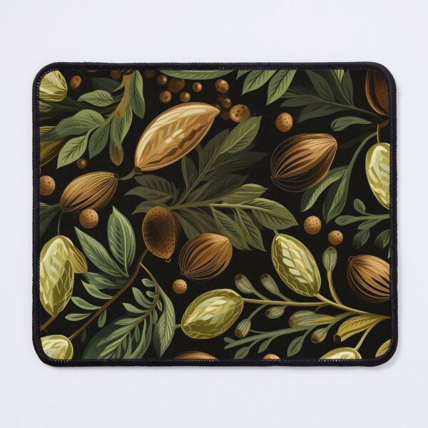 Item preview, Colorful fantasy pattern black yellow brown green ornaments forest fruits designed and sold by G-M-Designs.
