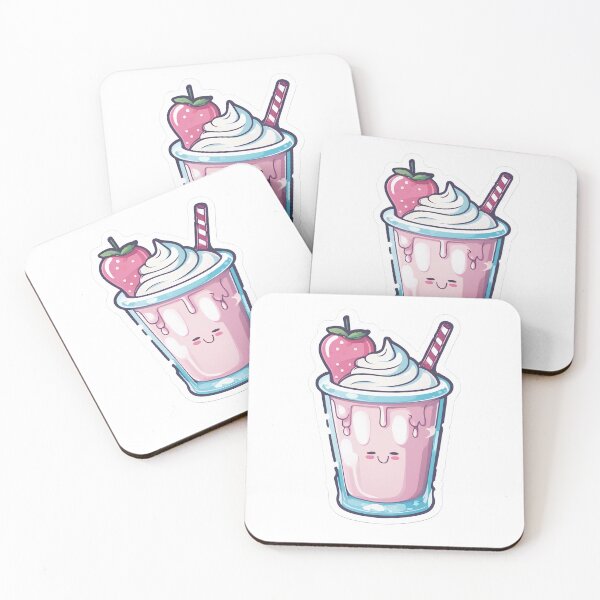 Item preview, Happy strawberry milkshake  designed and sold by Maths-4-Nerds.