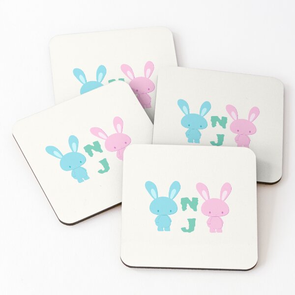 Item preview, Newjeans logo bunnies rabbit NWJNS kpop Y2K aesthetic/ Blue Pink Green designed and sold by SoloAutenica.