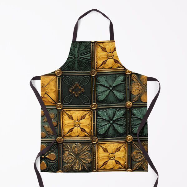 Artikelvorschau, Buntes Fantasiemuster grün gold kupfer Ornamente metallic entworfen und verkauft von G-M-Designs.