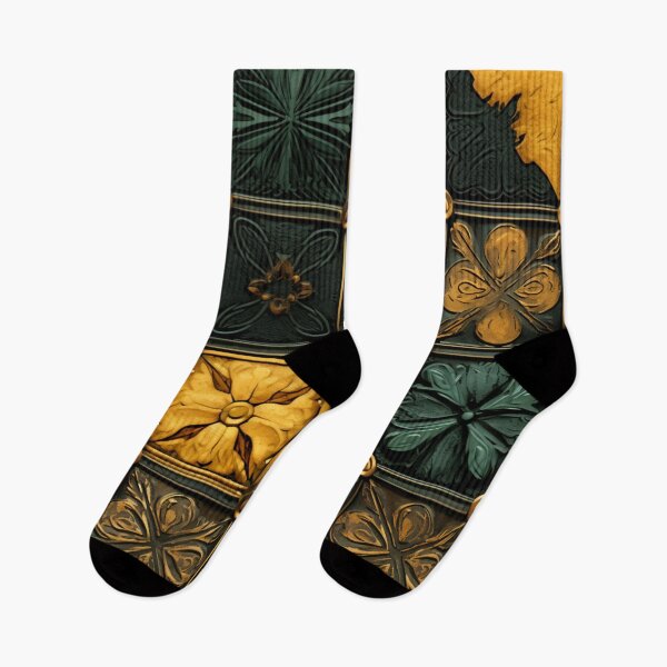 Artikelvorschau, Buntes Fantasiemuster grün gold kupfer Ornamente metallic entworfen und verkauft von G-M-Designs.
