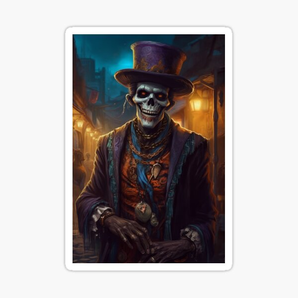Aperçu de l'œuvre Baron Samedi : Pouvoir et passion d'une divinité africaine | diesel ai art créée et vendue par diesellord.