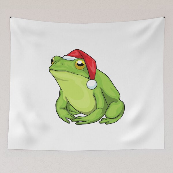 Item preview, Frog Christmas Santa hat designed and sold by Snabdesign84.