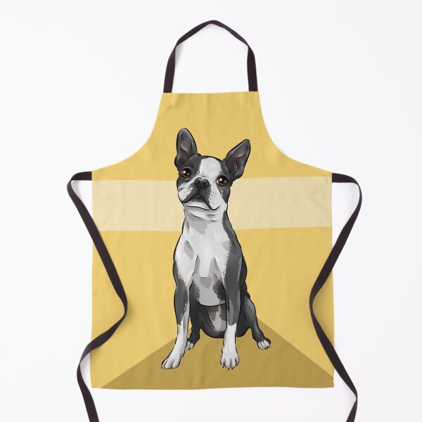 Item preview, Cute Boston Terrier Dog | Yellow Background designed and sold by shirinsart.