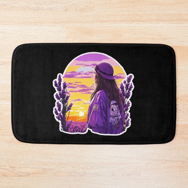 Item preview, Cool Girl Watching Sunset over Lavender Field designed and sold by Ridiculam Toga.