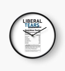 SPECIAL funny Liberal/Democrat Tears From the Salt Mines Logo with supplement facts - Online Store Clock