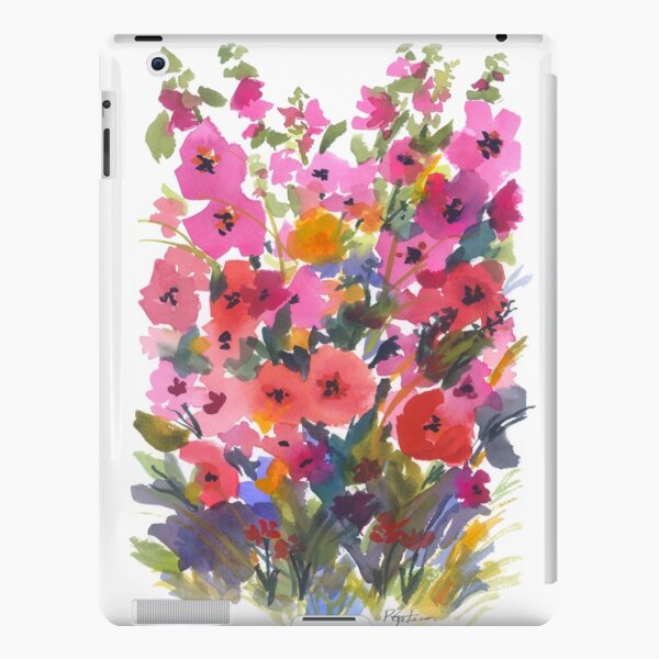 My Red Hollyhock Garden iPad Snap Case