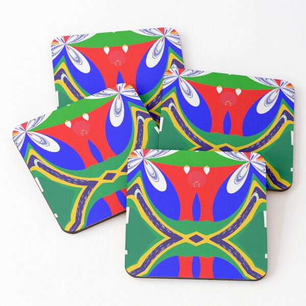Item preview,  FUNNY MULTICOLORED FROG-SHAPED BRICS GEOMETRIC ABSTRACT FLAGS PAINTING  designed and sold by Ralek.
