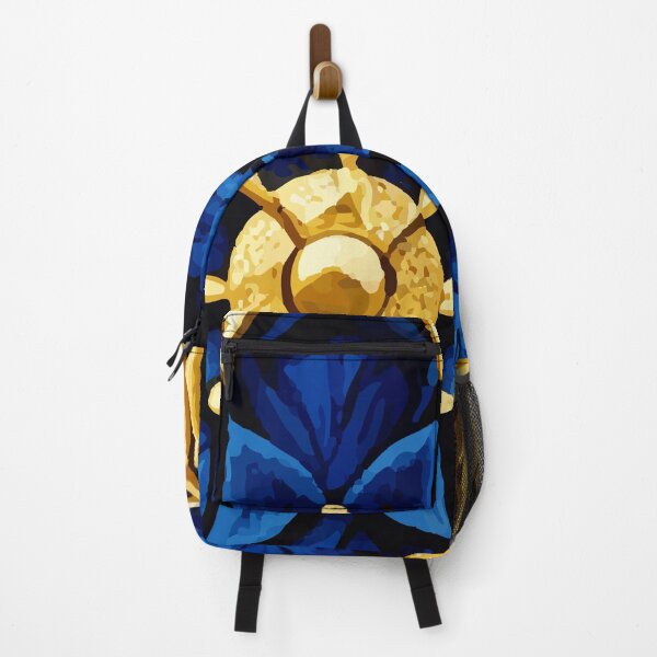 Item preview, Blue and Gold Ornate Abstract Flowers Floral Pattern  designed and sold by Vicky Brago-Mitchell®.