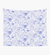 Tela decorativa Pioneros Feministas Toile en Royal Blue con Mujeres de Todo el Mundo