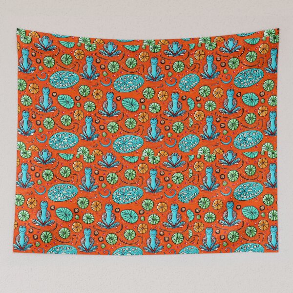Item preview, Meditating Frogs designed and sold by Nandina Vines.