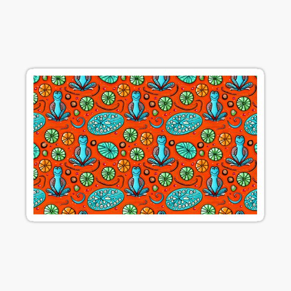 Meditating Frogs Sticker