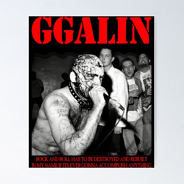 Gg Allin Posters for Sale | Redbubble