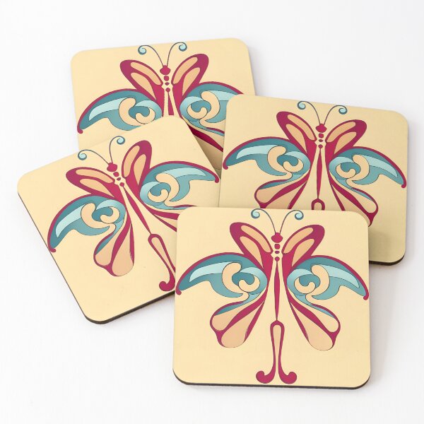 Item preview, Butterfly Art Nouveau Painting designed and sold by druidwolfart.