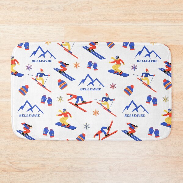 Item preview, Belleayre New York Catskill Mountains USA Ski Snowboard seamless pattern designed and sold by Vintage-TM.