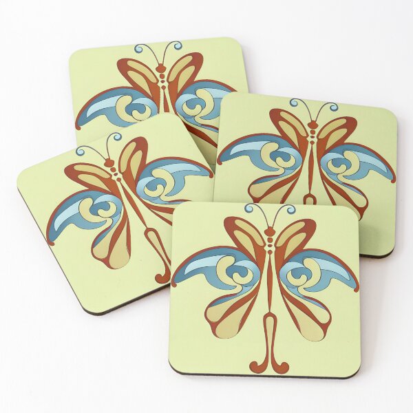 Item preview, Butterfly Art Nouveau Painting designed and sold by druidwolfart.